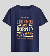 Legends are Born in November Unisex Half Sleeve T-Shirt